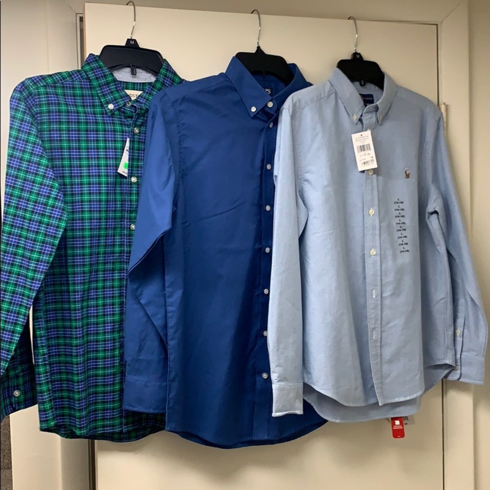3 Boys NWT Lg/XL Oxford Shirts